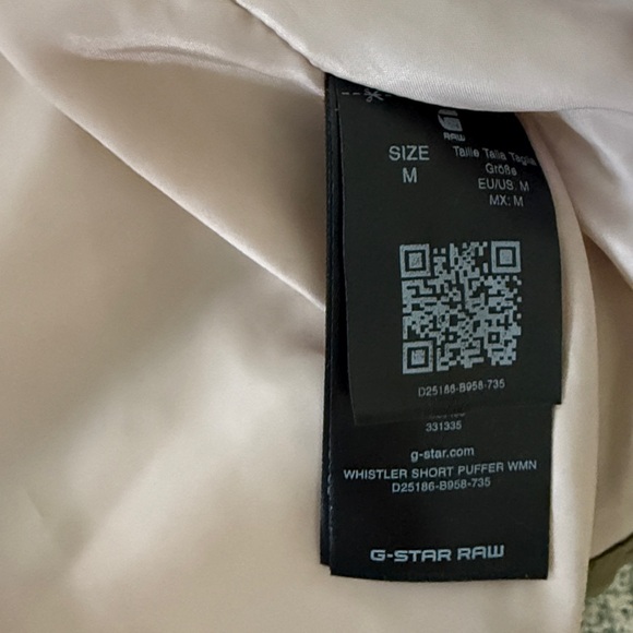 G star raw whistler short puffer jacket medium - Picture 11 of 11